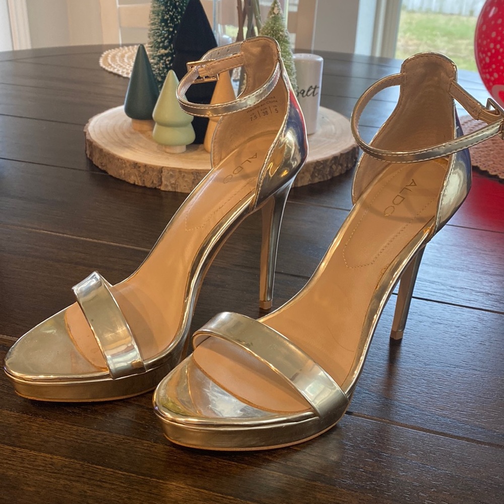 Gold Aldo’s shoes